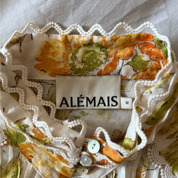 ALÉMAIS Floral Lace Dress | Size 12 - Picture 6 of 7